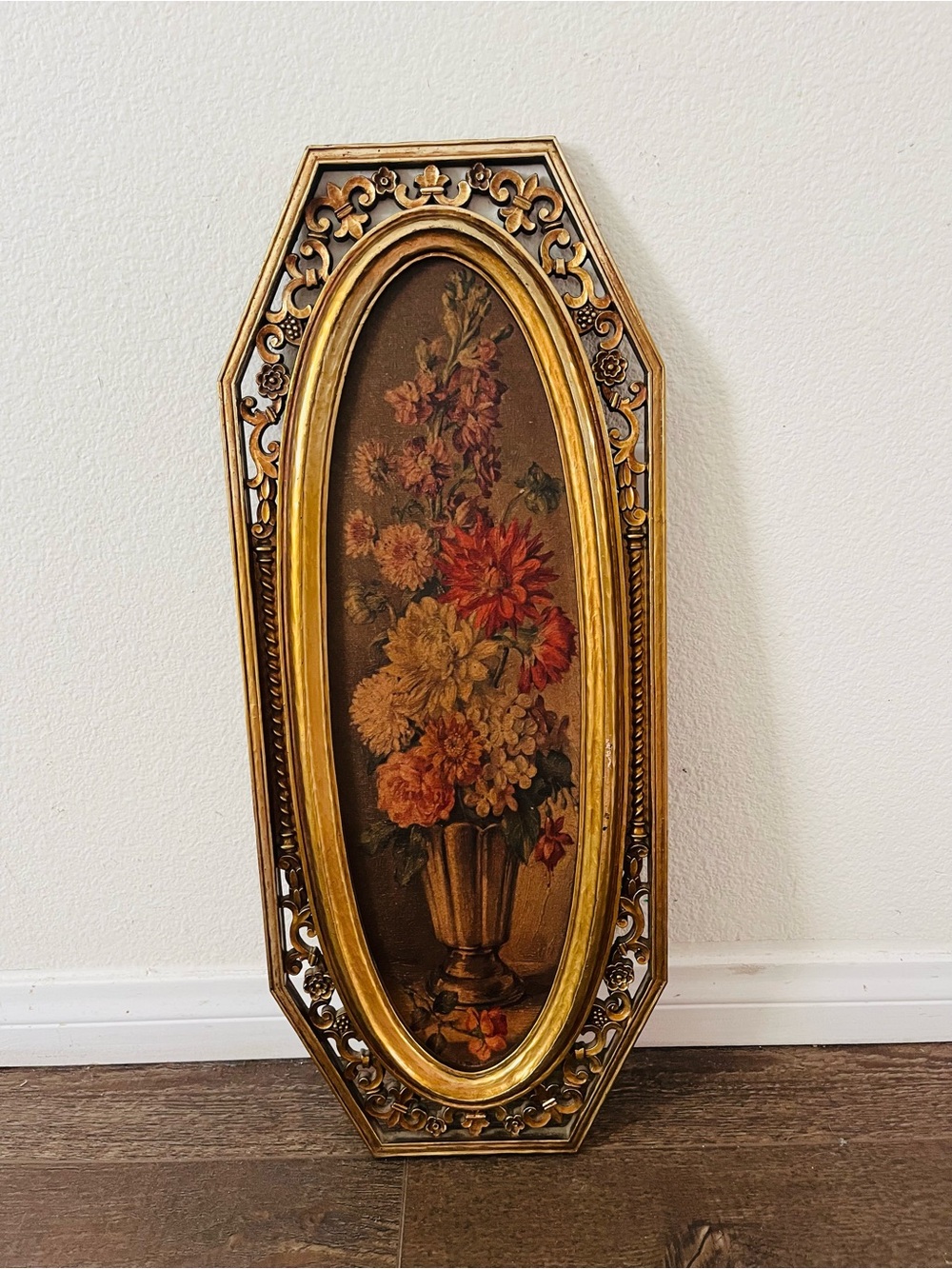 1964 “Florentino Gardens” Floral Wall Haging Print By Cecil Rubino 9/12 Inches